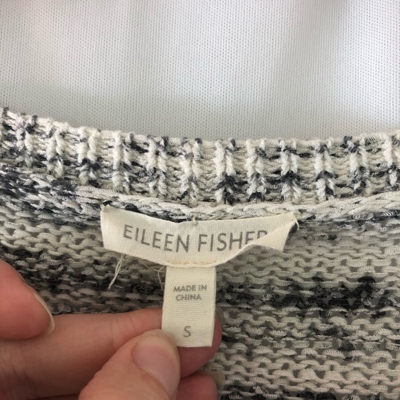 Eileen Fisher salt n pepper sweater S - Picture 3 of 8